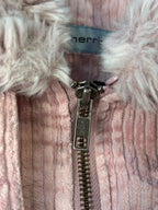 Red Herring Y2K Corduroy Faux Fur Collar Jacket