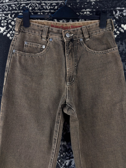 Vintage Women's Double Saddle Stitched Quality Brown Denim Jeans