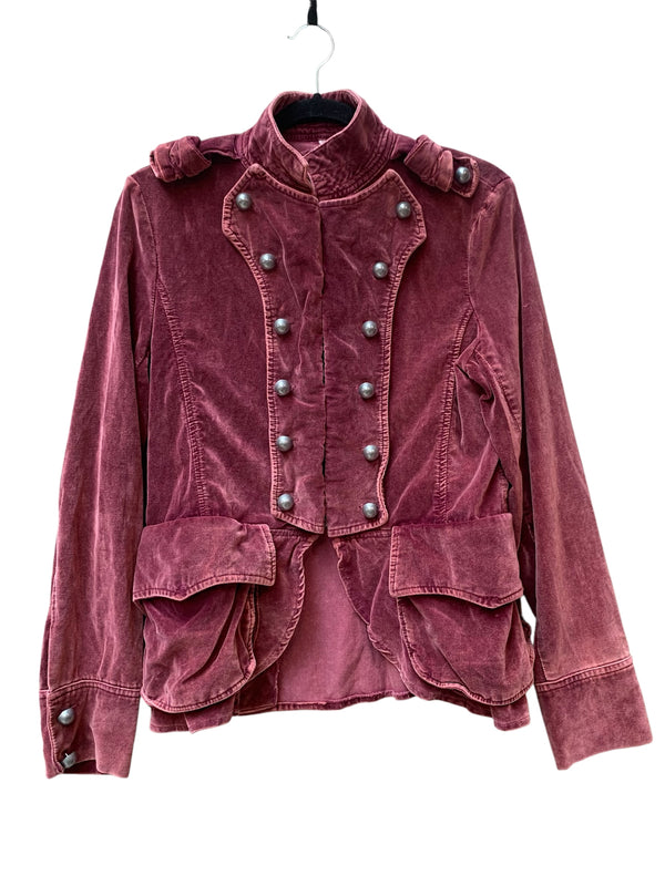 Velvet Military Style Jacket