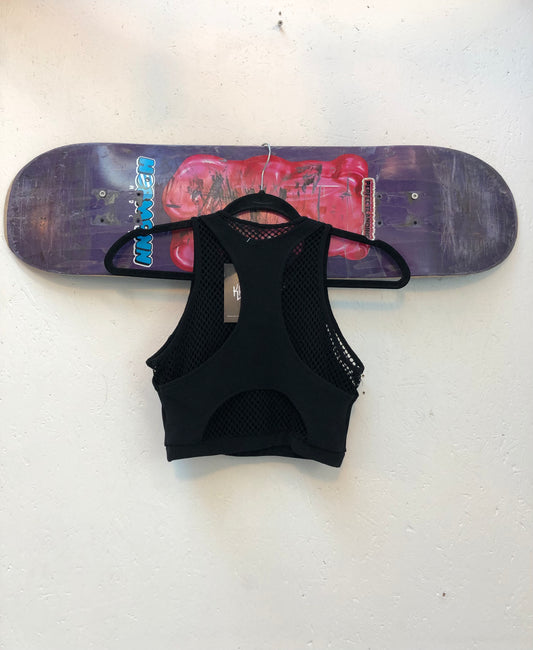 Black Mesh Sports Bra Tank Top