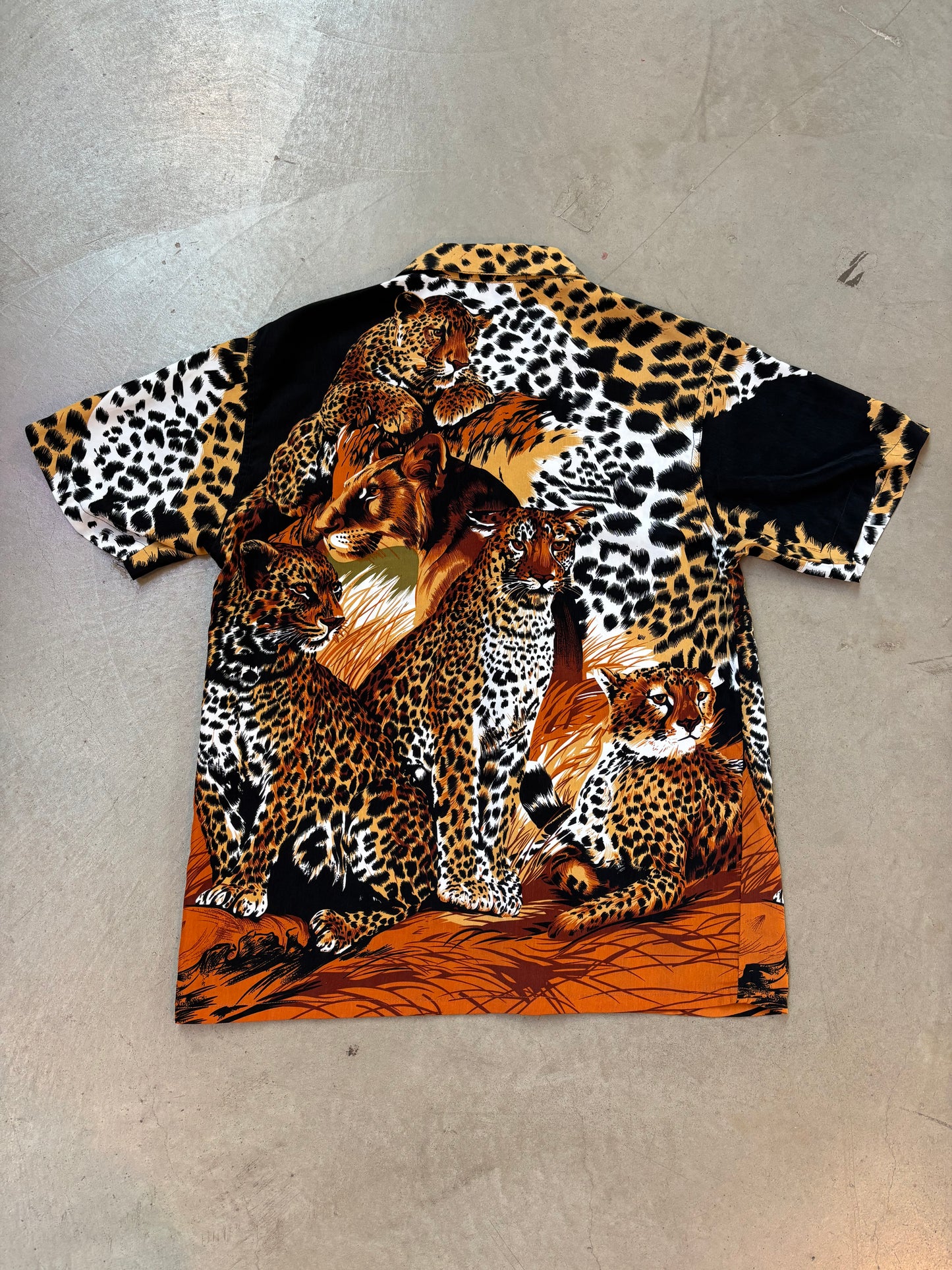 Vintage Ken Avery Men M Animal Print Shirt