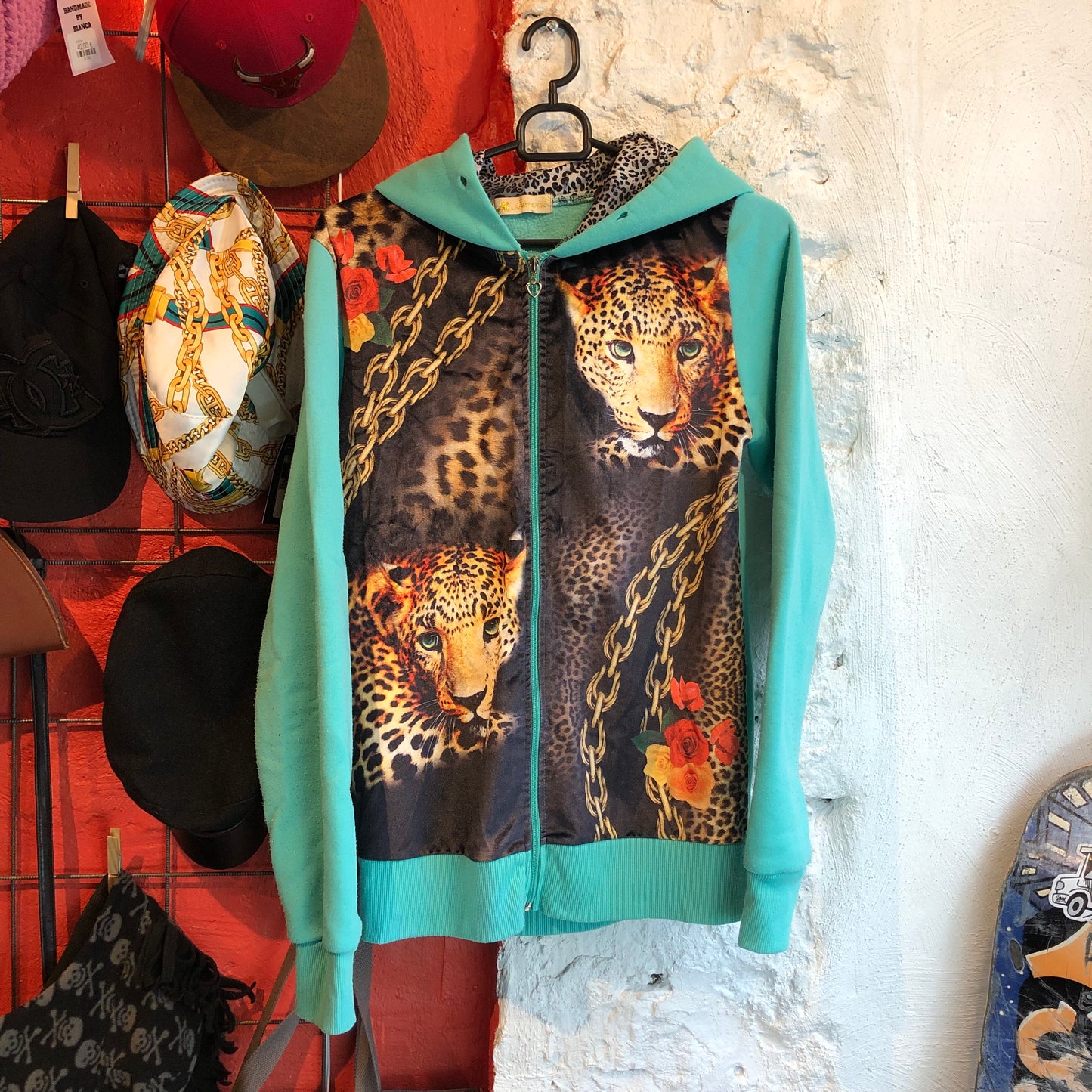 Y2K Tiger Print Zip Up