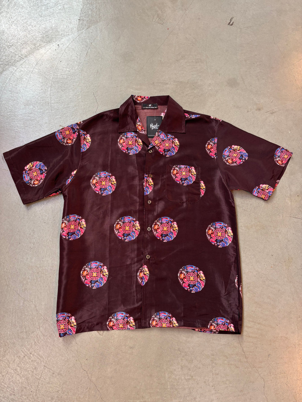 Vintage Bian Bian Hong Maroon Button Up Shirt