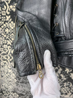Men's Vintage Hallman Leather Biker Jacket Autographed by Udo & Stefan Kaufmann of Accept
