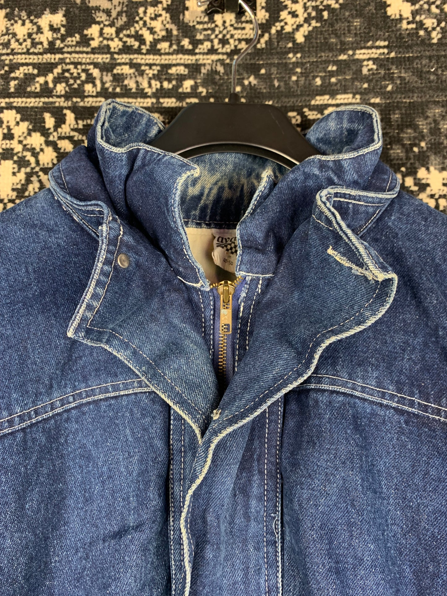 Men's Vintage Denim Bomber Jacket