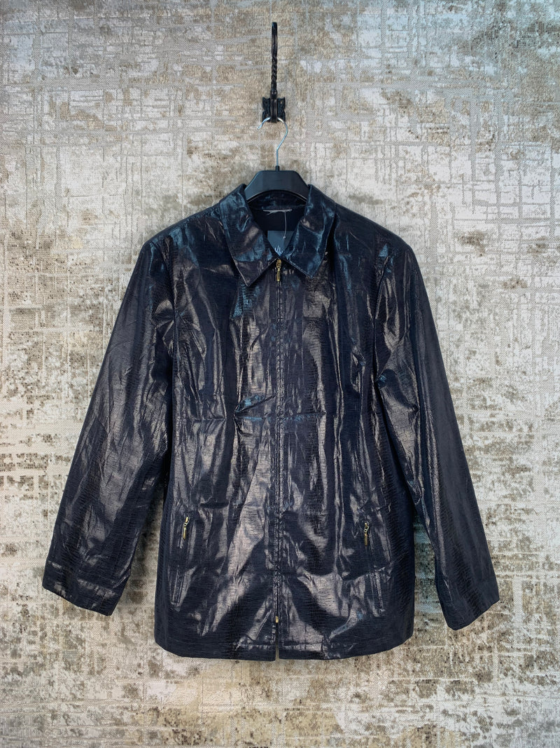 Womens Vintage Y2K Black Snakeskin Style Jacket