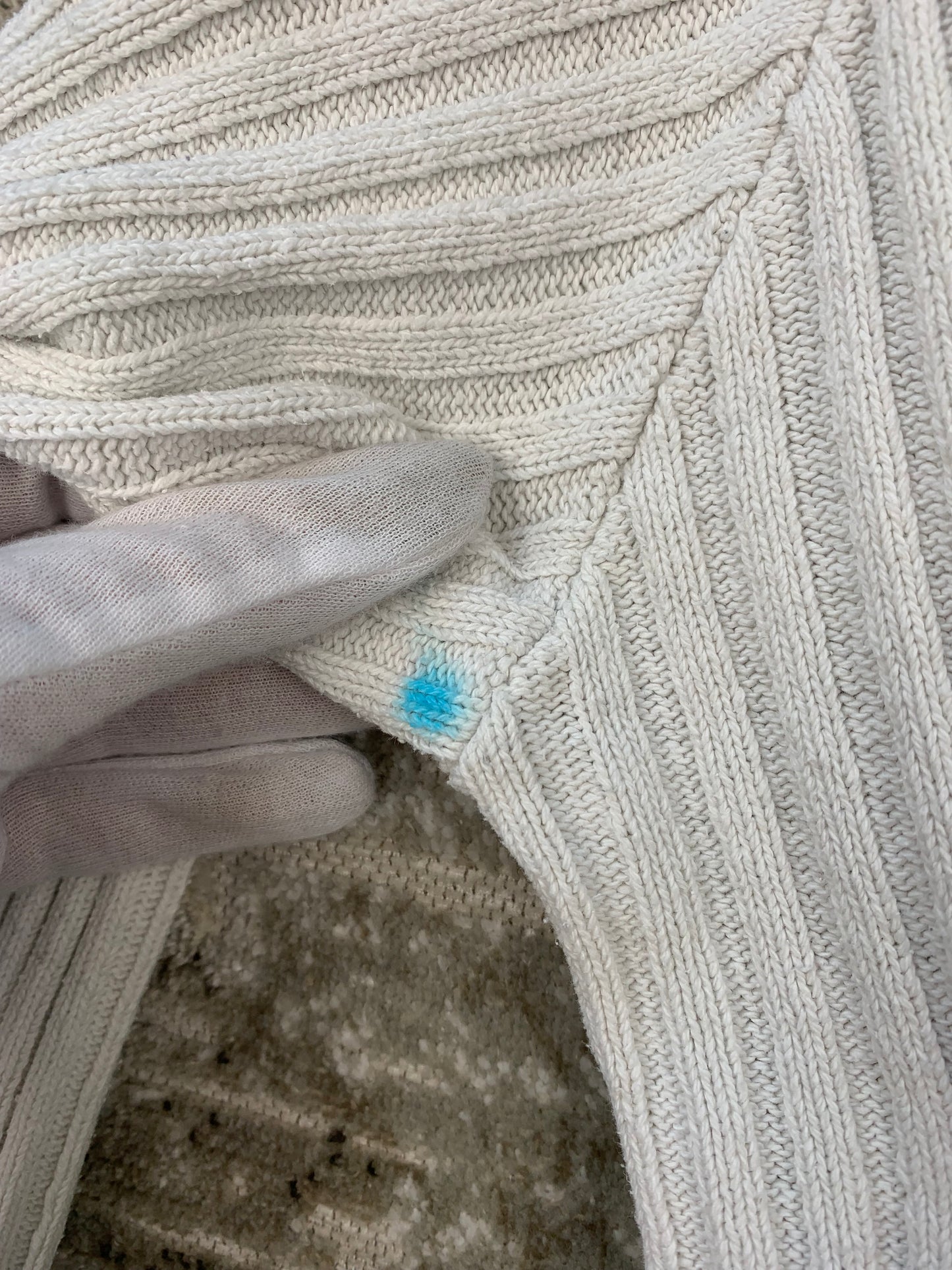 Mens Y2K White Knit Sweater