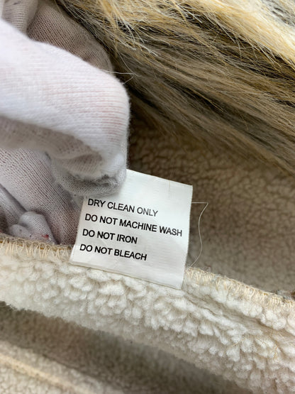 Women's Vintage Beige Faux Shearling Coat