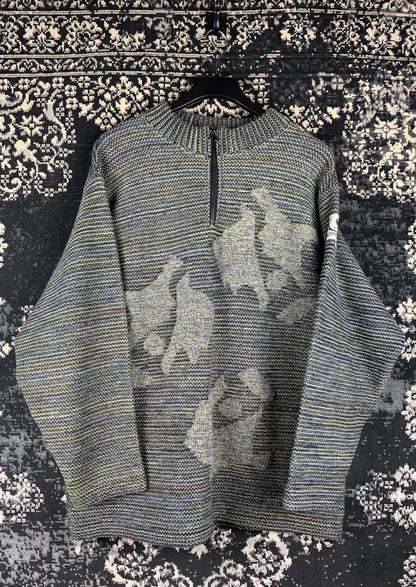 Men's Vintage Action Factory Half-Zip Pullover Sweater