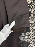 Women's Vintage Dark Brown Wool Blend Coat