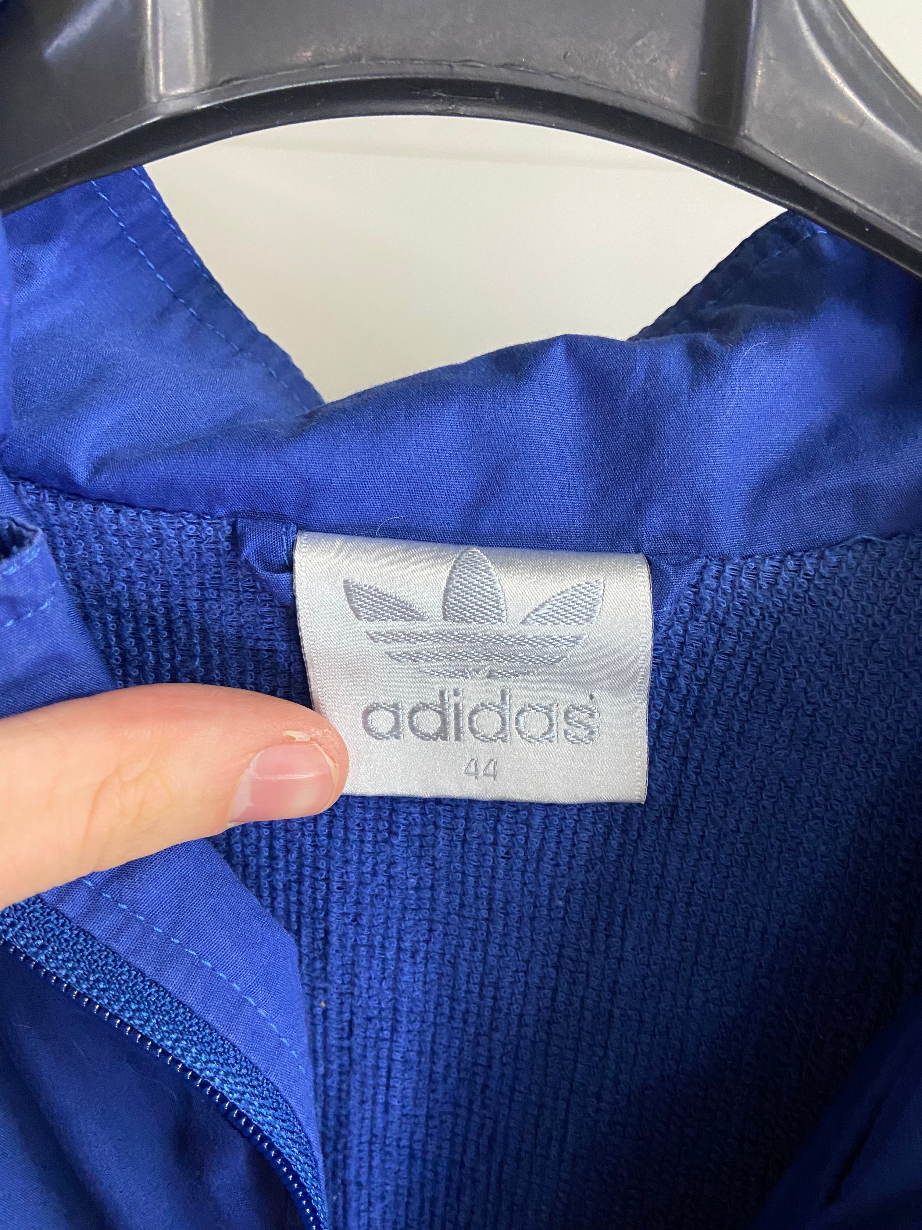 Vintage Adidas Track Jacket Mens XL Blue Zip Up