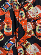 Mogul Beer Bottle Print Short Sleeve Shirt