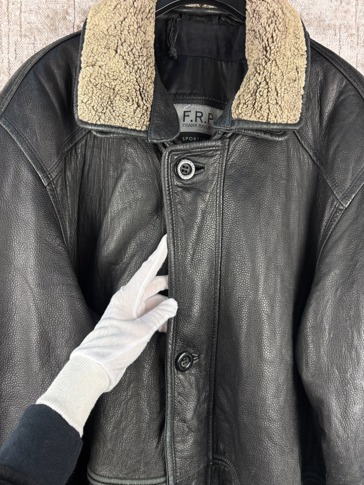 Men's Vintage Frank Radloff Black Leather Jacket