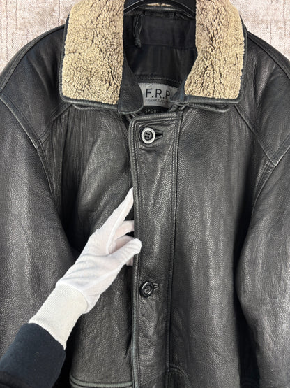 Men's Vintage Frank Radloff Black Leather Jacket