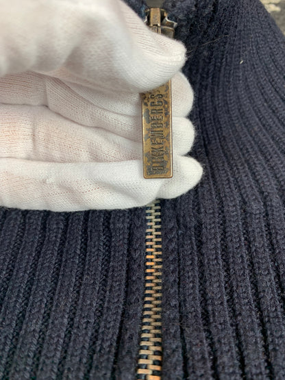 Men's Vintage Black Half Zip KKEMBERGS Sweater