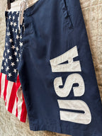 Men's Vintage Red White Blue USA Surf Shorts