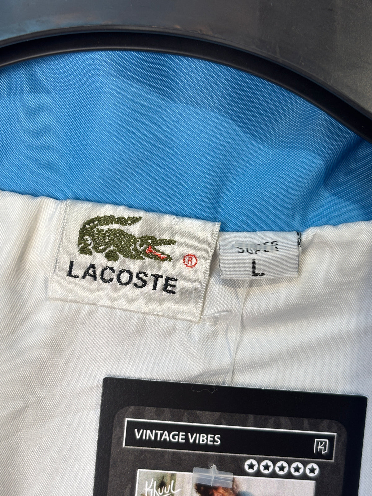 Lacoste Blue & White Zip Up Track Jacket