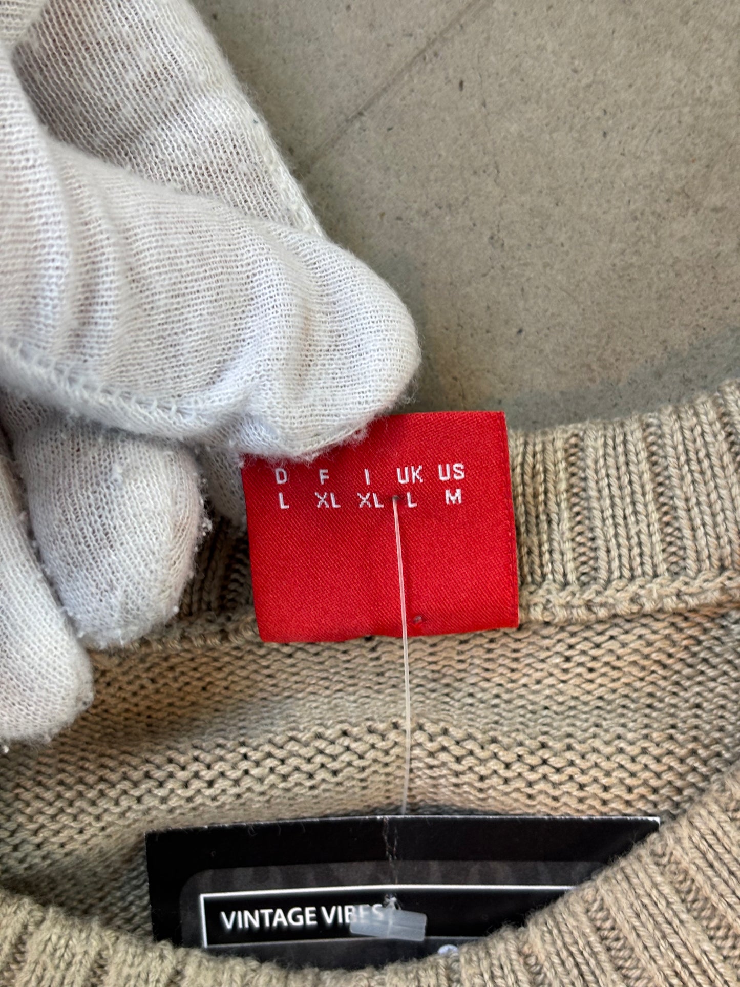 Oliver Beige Knit Sweater