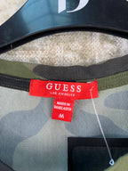 Womens Y2K Guess Camo Mesh Top