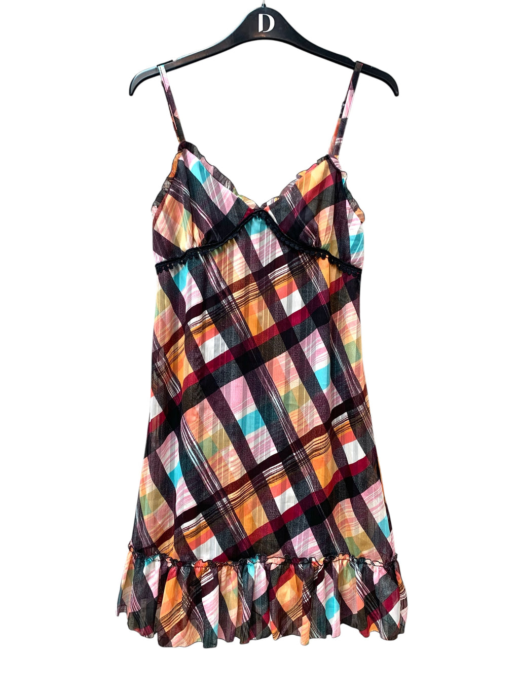 Cache Cache Multicolour Plaid Slip Dress