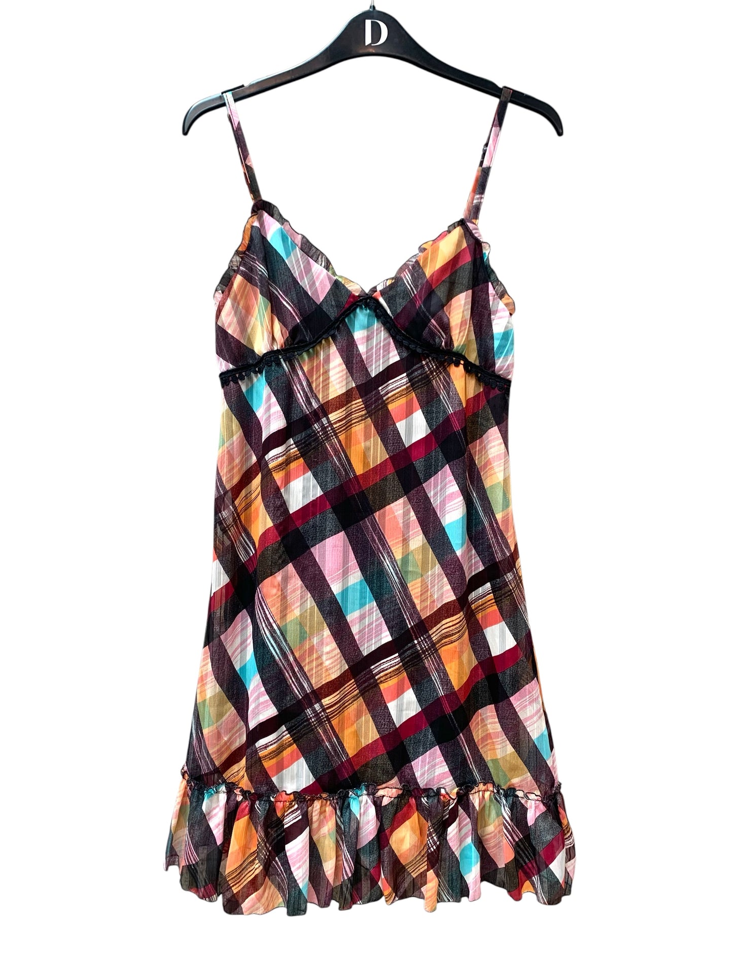 Cache Cache Multicolour Plaid Slip Dress
