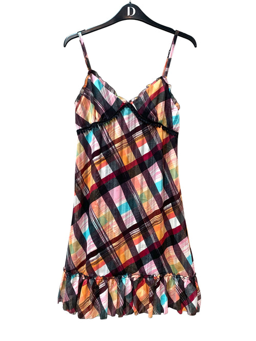 Cache Cache Multicolour Plaid Slip Dress
