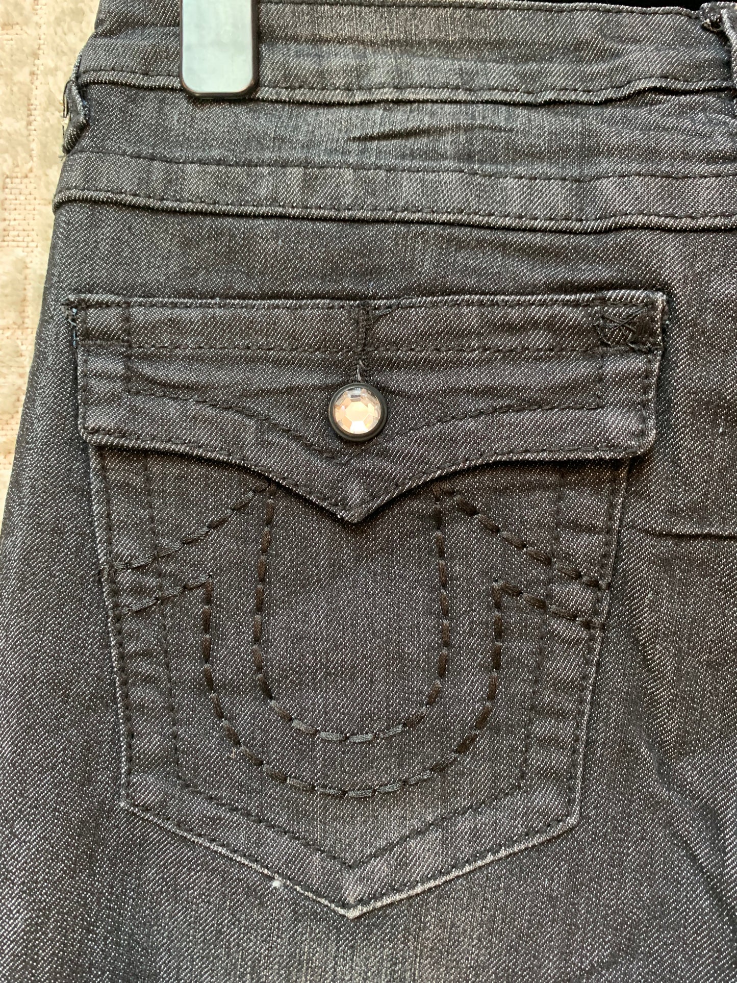 True Religion Rhinestone Straight Jeans
