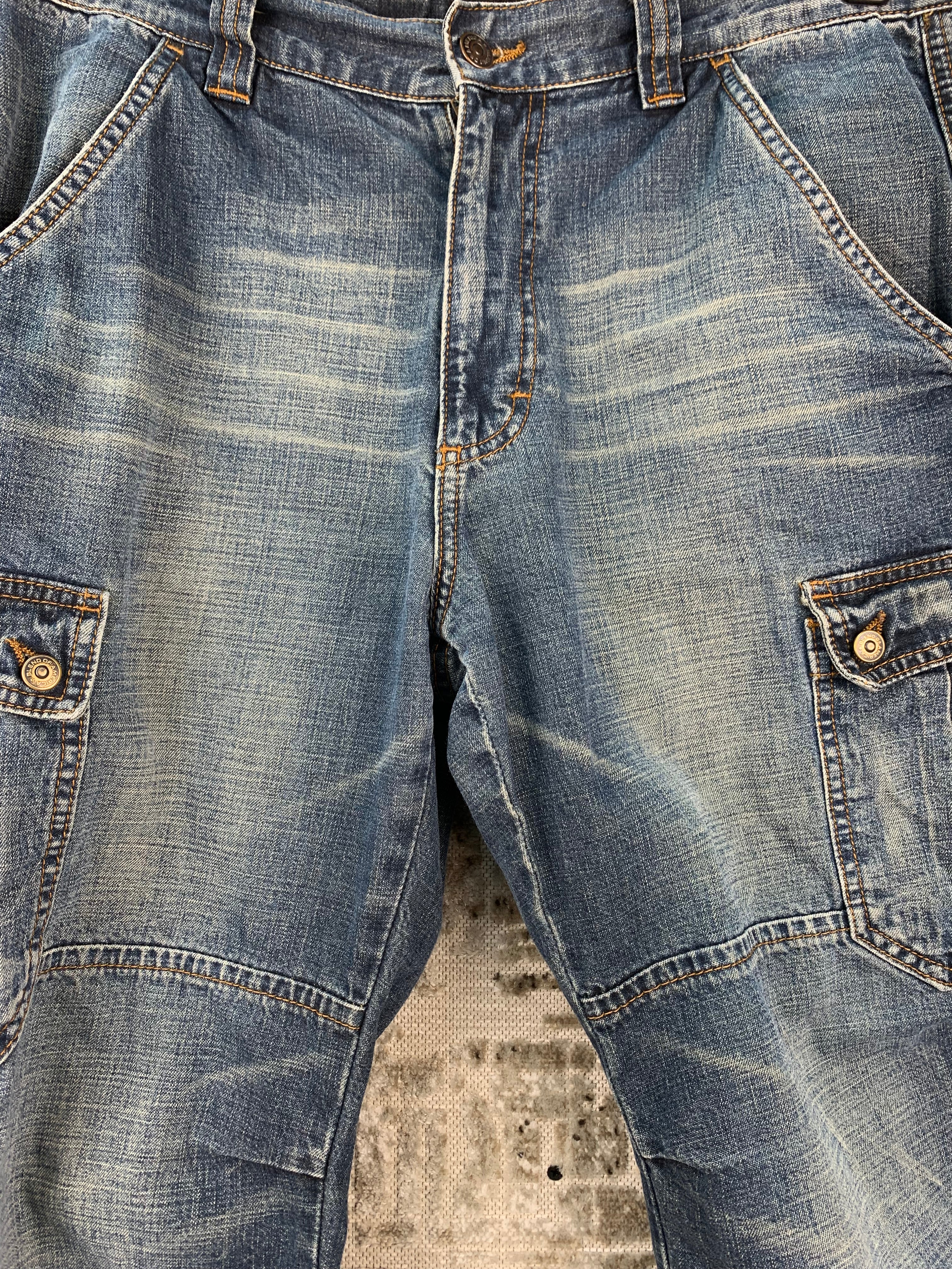 Womens Y2K Denim Cargo Shorts