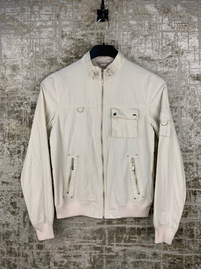 Women's Y2K White Zip Up Bomber Jacket