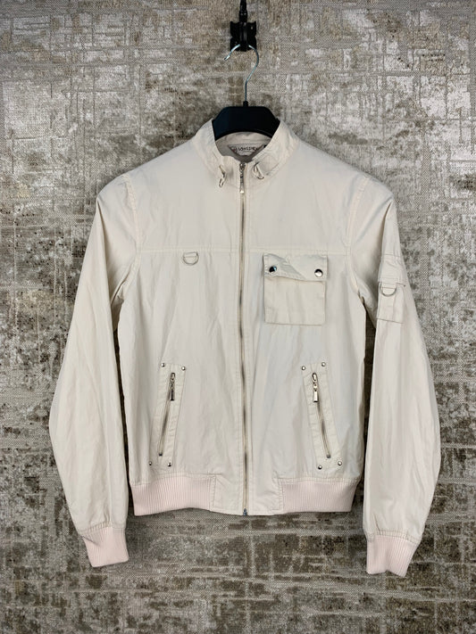 Women's Y2K White Zip Up Bomber Jacket