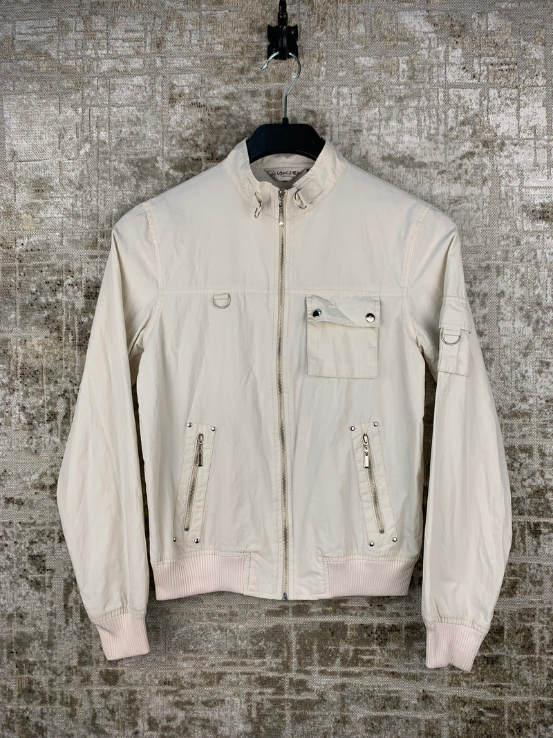 Women's Y2K White Zip Up Bomber Jacket