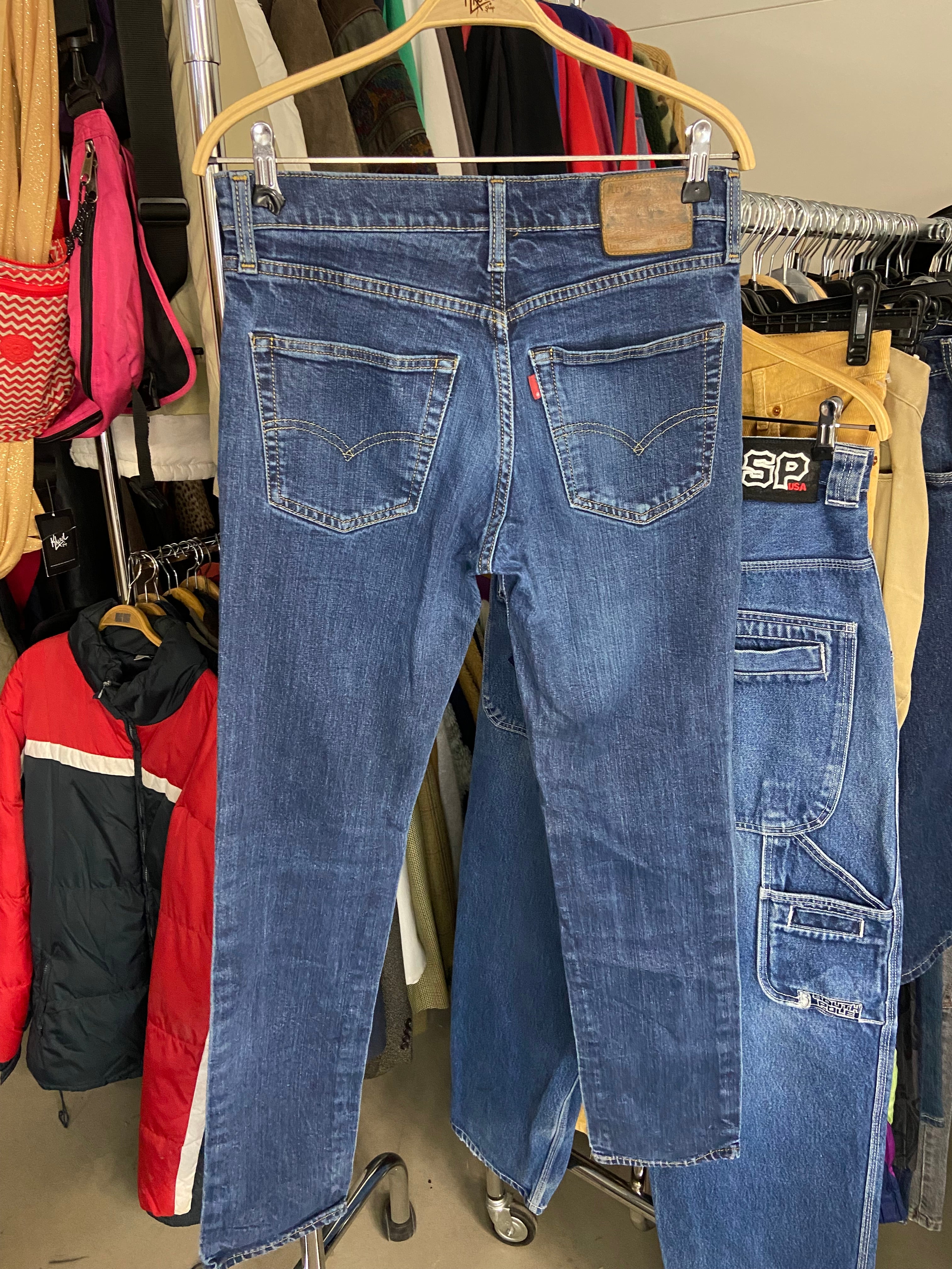 Levi's 511 Blue Jeans Womens Slim Fit 32 x 34 Zip Up