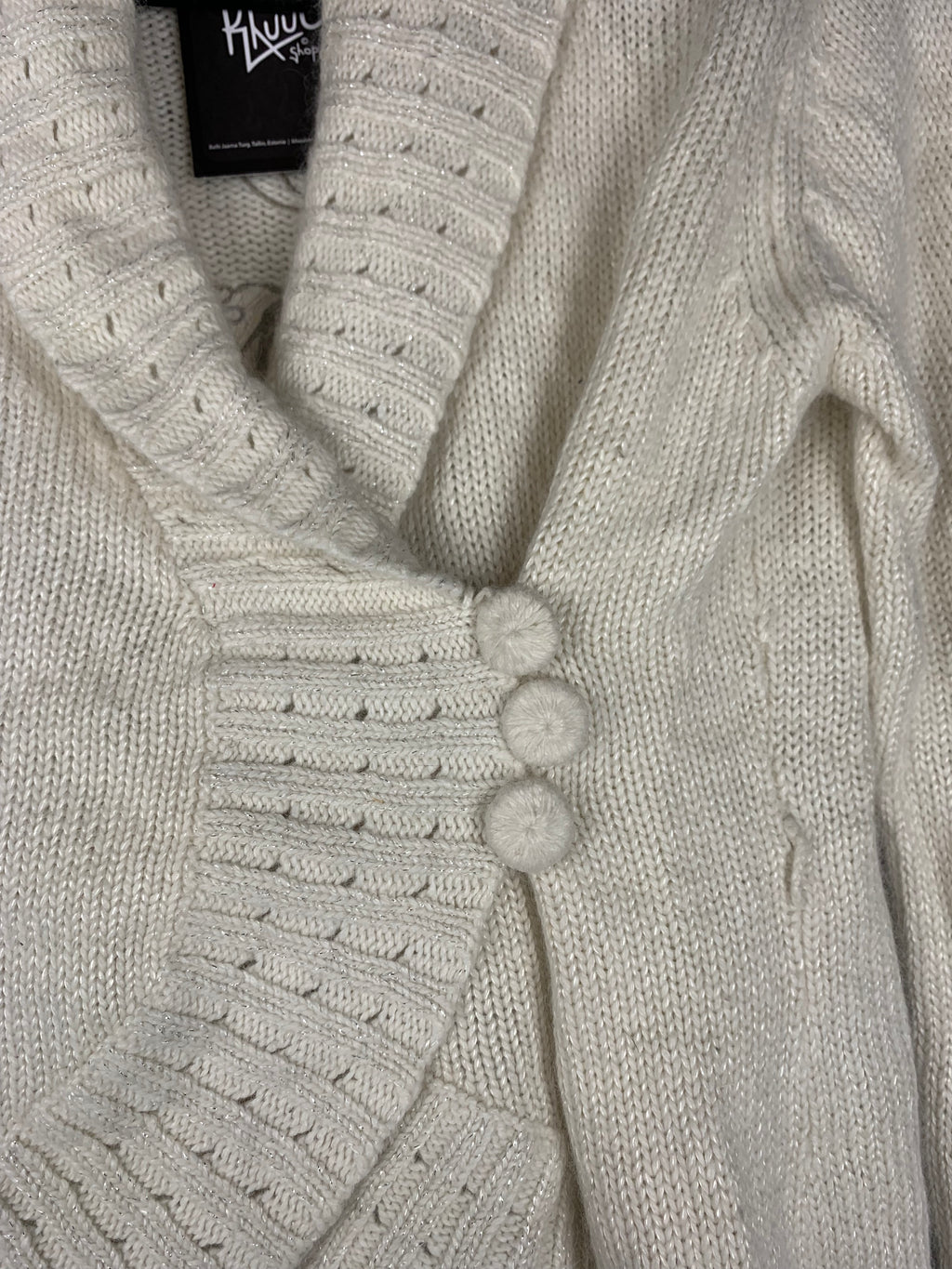Women's Y2K Vila White Knit Cardigan
