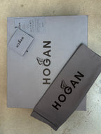 Hogan Black Fur Trimmed Lace-Up Boots