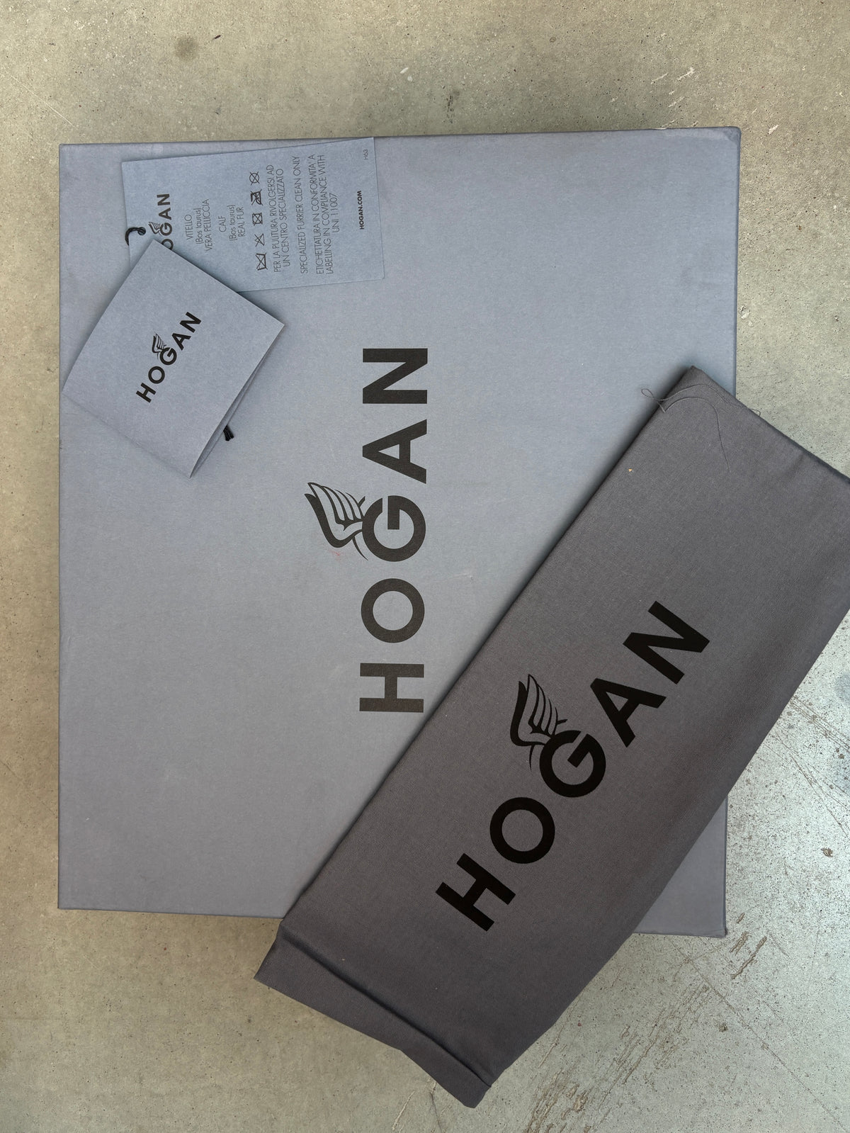 Hogan Black Fur Trimmed Lace-Up Boots