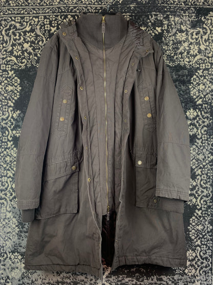 Men's Vintage M&S Winter Edition Long Padded Brown Coat