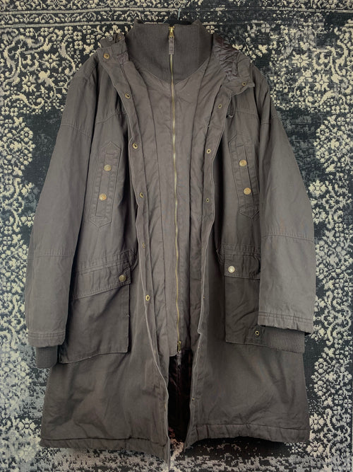 Men's Vintage M&S Winter Edition Long Padded Brown Coat