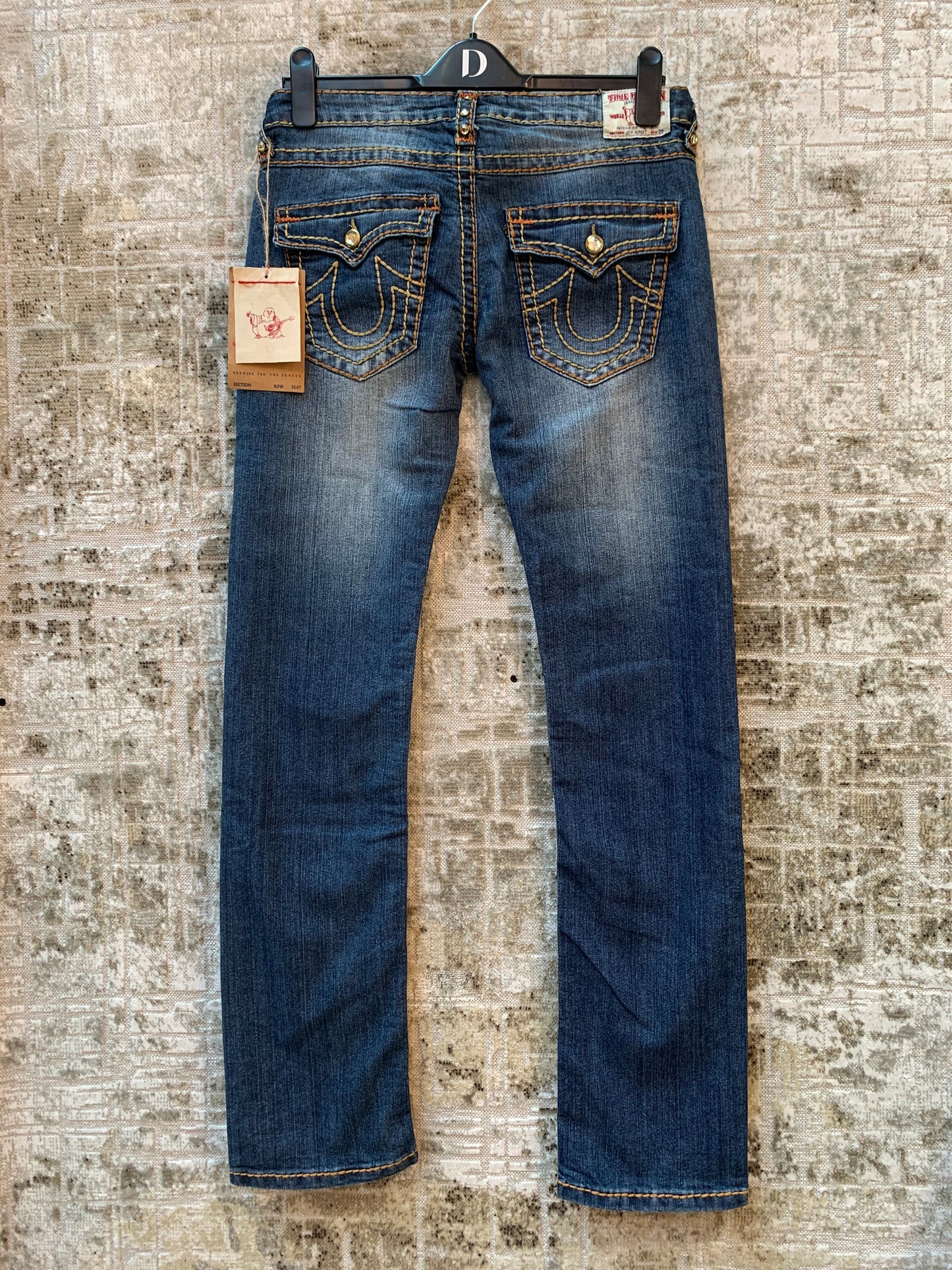 True Religion Rhinestone Straight Jeans