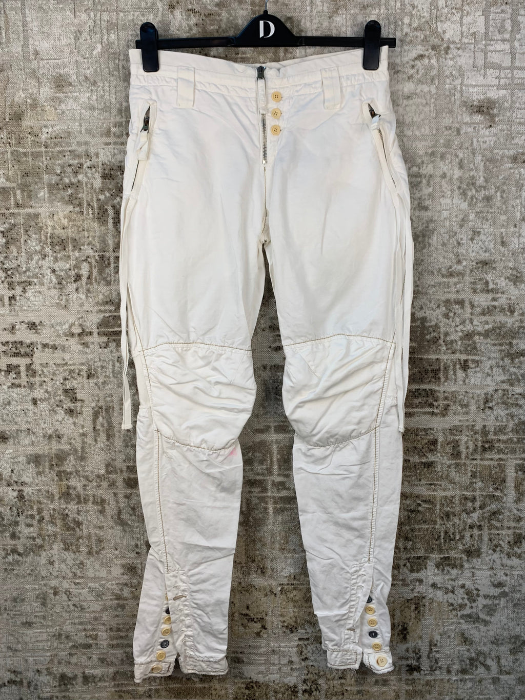 MARITHE FRANCOIS GIRBAUD Womens Y2K White Pants