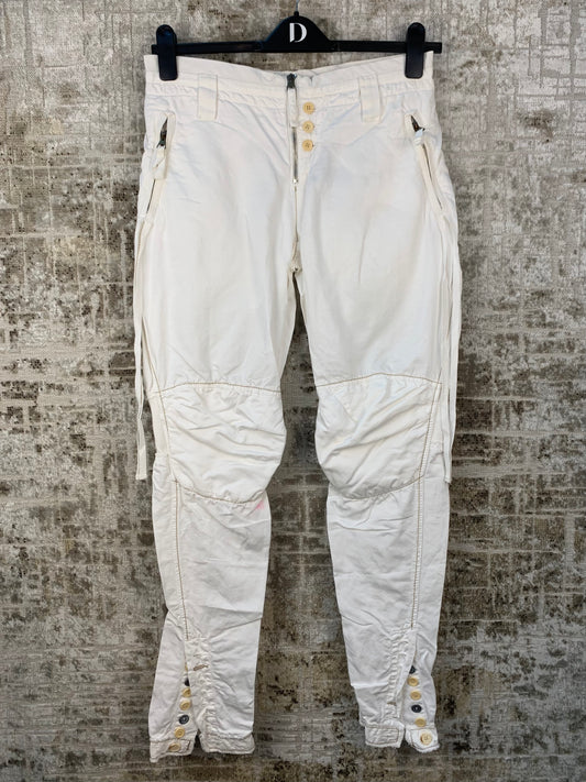 MARITHE FRANCOIS GIRBAUD Womens Y2K White Pants