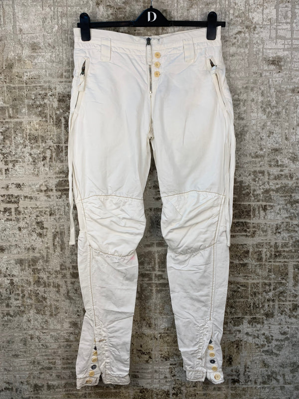 MARITHE FRANCOIS GIRBAUD Womens Y2K White Pants