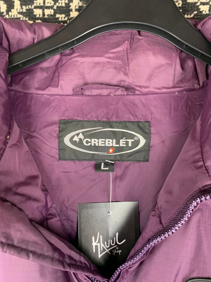 Vintage Unisex Dark Purple Swiss Creblet Puffer Jacket
