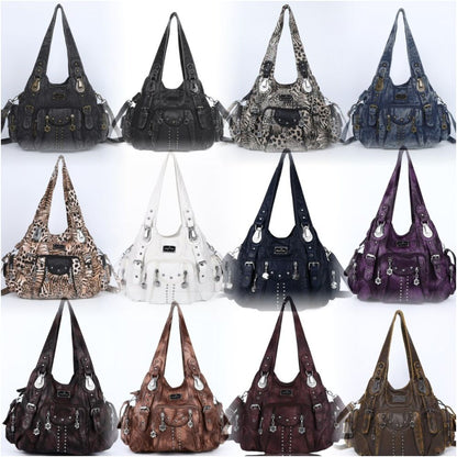 Three Way Angel Tie Dye Y2K Motorbike Bag Hot Girl Underarm Bag Niche Retro Millennial Subculture High End Vintage image 0