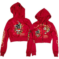 Red tiger and eagle hot fix rhinestones