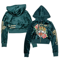 Dark green tiger head top
