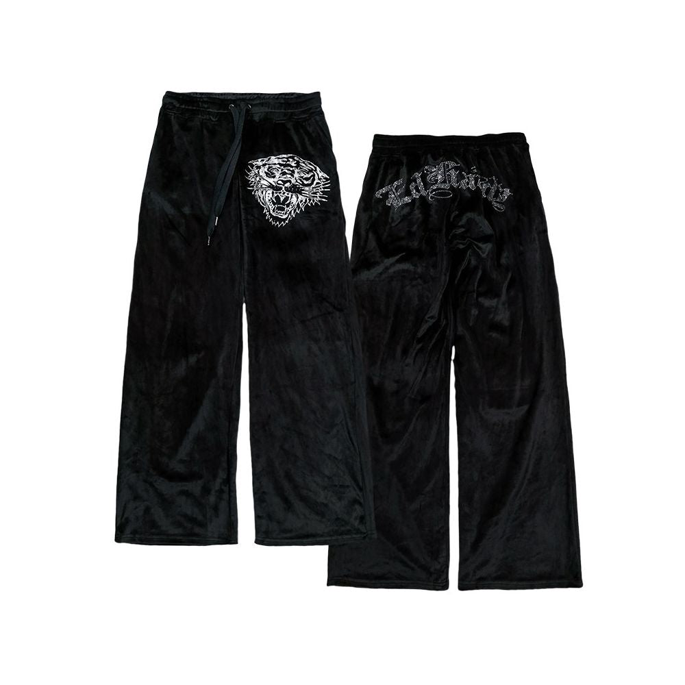 Black rhinestone pants