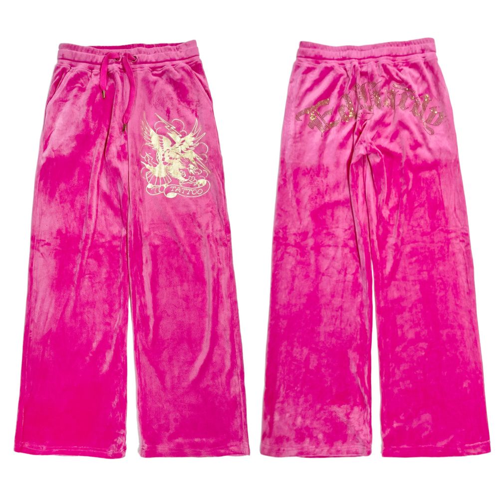 Pink rhinestone pants