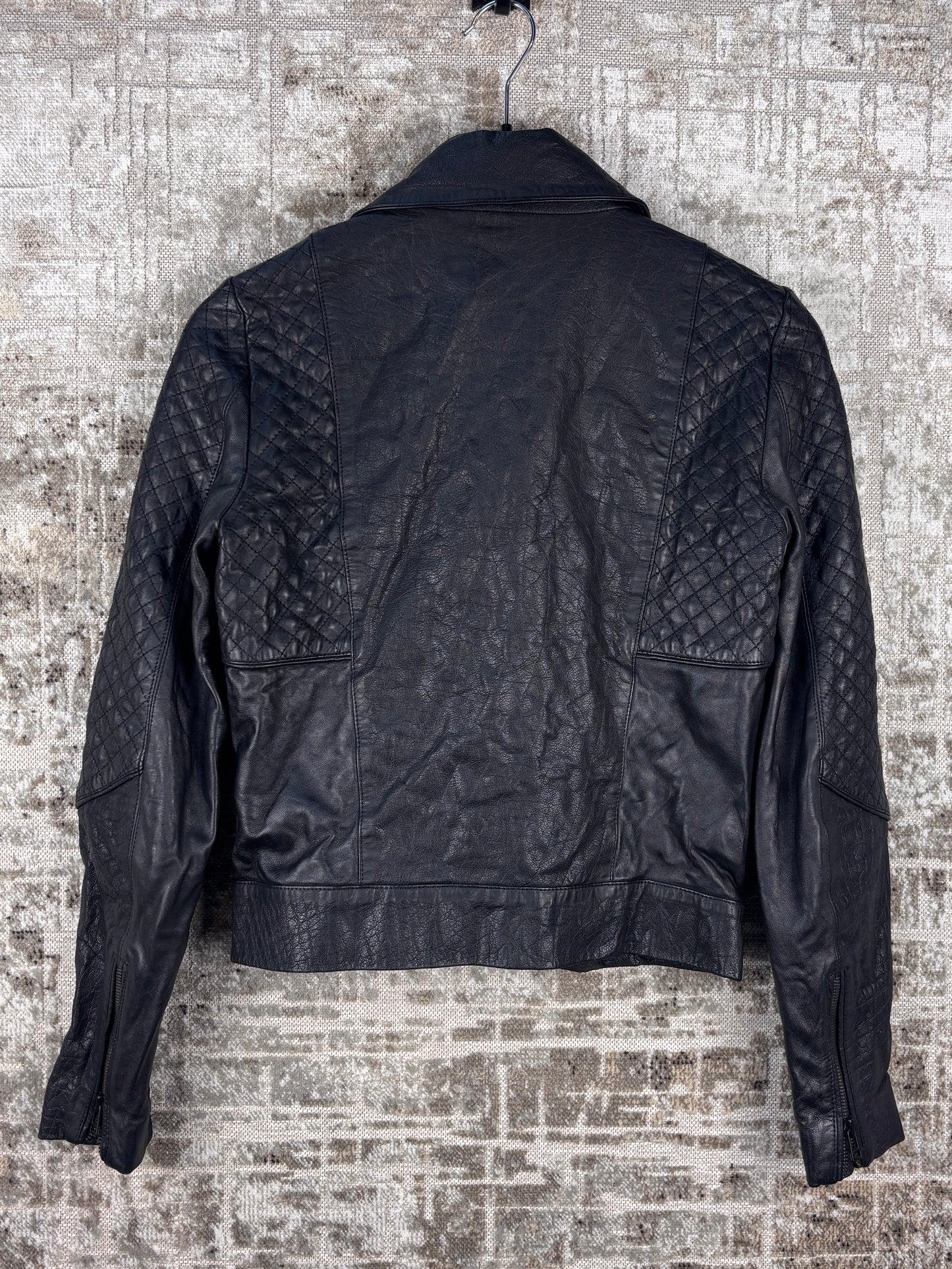 Women's Vintage Y2K InWear Black Leather Jacket