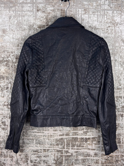 Women's Vintage Y2K InWear Black Leather Jacket