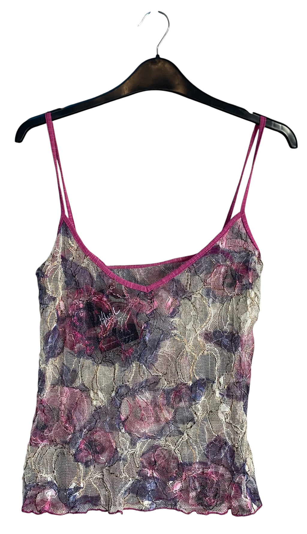 Floral Lace Mesh Camisole Top